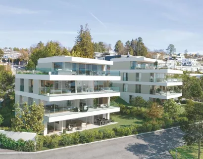 8 appartements de haut standing à Pully avec une superbe vue sur le Léman
